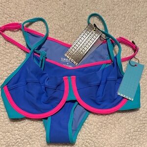Oneone Blue and Pink Bikini Set
